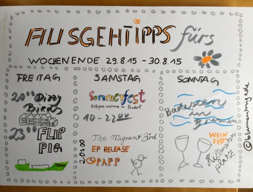 Sketchnote Ausgehtipps Bremen