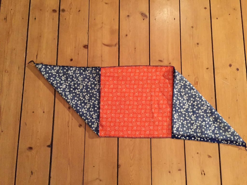 Origami Bag aus drei Stoffquadraten